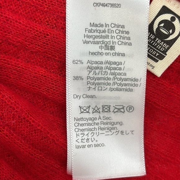 Madewell Alpaca-Blend Mockneck Sweater in Bright Cherry Red size M NWT NO041 - Picture 10 of 13